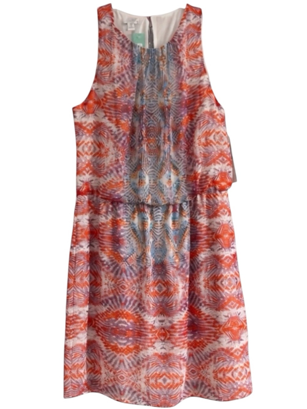NWT London Times Annett Dress Size 12 Red Floral Midi Fit & Flare Sleeveless